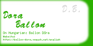 dora ballon business card